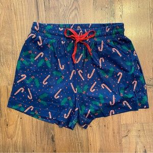 New Pink Lily wide awake navy candy cane lounge shorts - size S